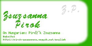 zsuzsanna pirok business card